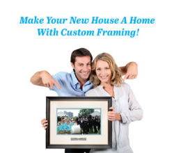 new home, custom framed, art