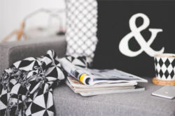 black & white decor