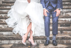 Wedding couple shoes