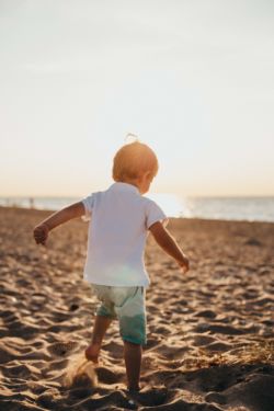 kid at the beach