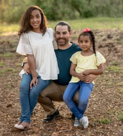 dad and daughters